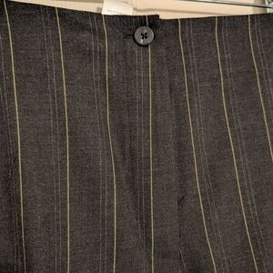 Talbots Black and Green Pinstripe Pants